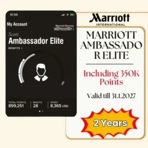Marriott Ambassador Elite Status for 2 Years Including 350K Points