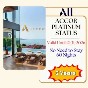 Accor Platinum Status Upgrade for 2 Years